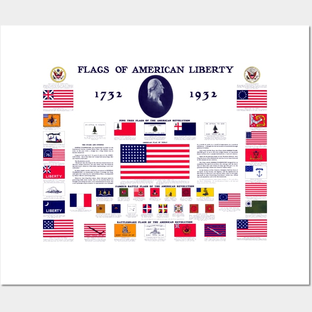 1932 Flags of American Liberty Wall Art by historicimage